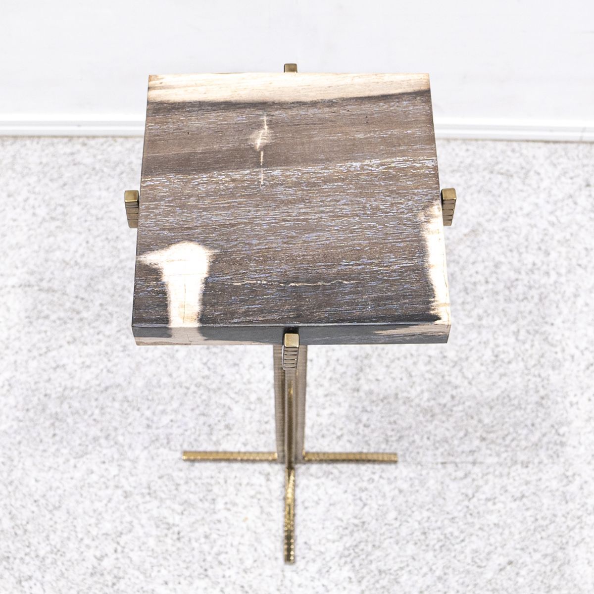 展示品】IMPORT COLLECTION MANAMA PETRIFIED WOOD DRINK TABLE マナマ