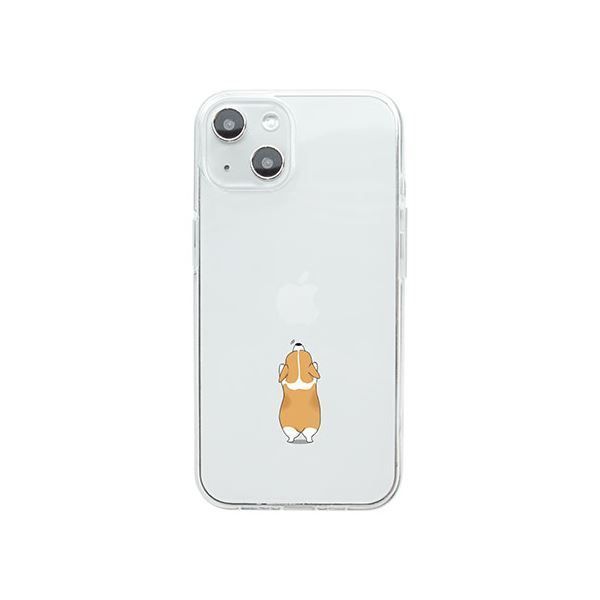 Dparks ソフトクリアケース for iPhone 14 イヌ 背面カバー型 DS24123i14