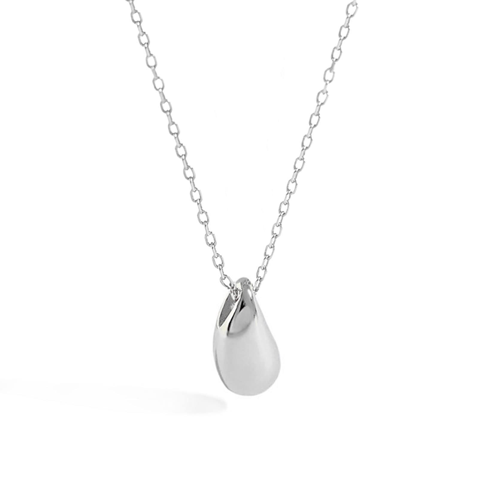 売切注意 お急ぎ下さい K18 18金コーティング シルバー925 ペンダント レディース しずく 人気 華奢 ネックレス ゴールド プラチナ アジャスター付き Pasurohu 金属アレルギー対応 本物ジュエリー