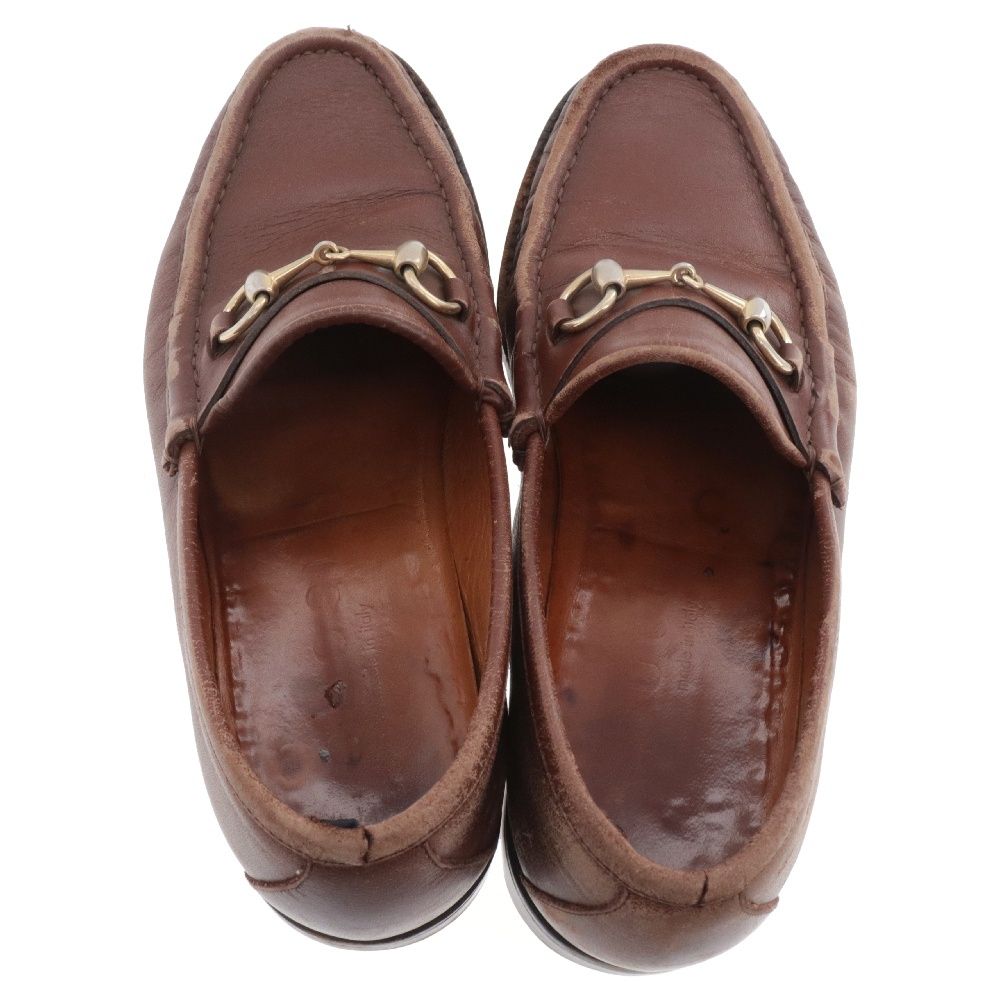 GUCCI (グッチ) ホースビット レザー ローファー ブラウン 111-6030