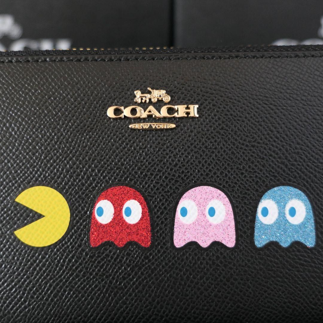 新品 COACH コーチ F73397 パックマンコラボ 長財布 ブラックマルチ - メルカリ