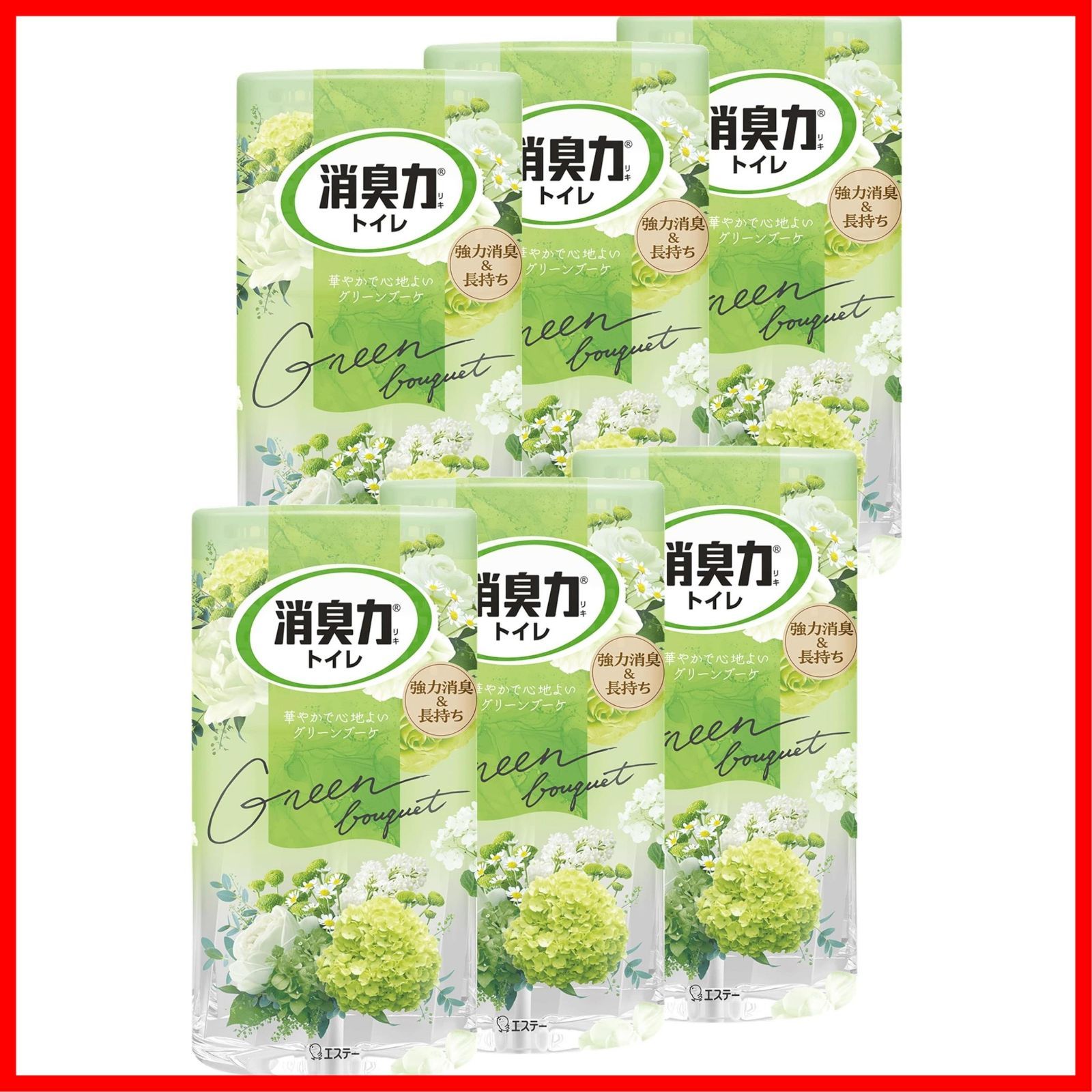 消臭力 まとめ買い トイレ用 置き型 グリーンブーケ 400mL×6個 トイレの消臭力 トイレ 置くだけ 消臭剤 消臭 芳香剤