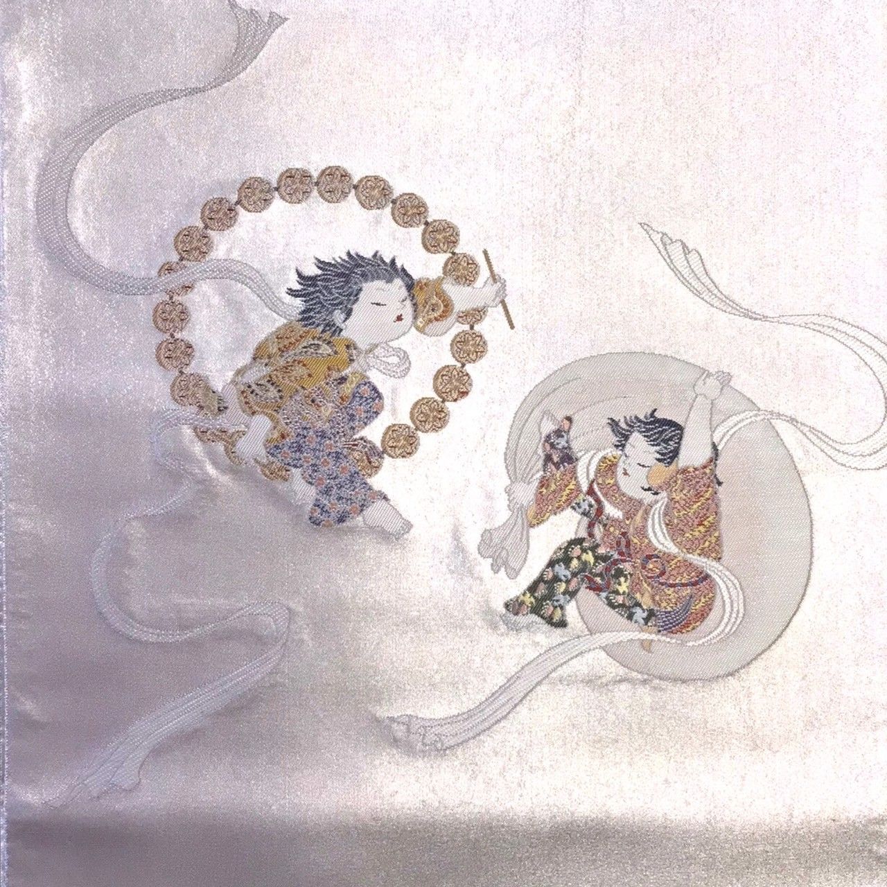 専用帯2641 ●加賀友禅の巨匠 初代 由水十久 ぶりぶり 瀞金錦 高級正絹袋帯 初代 由水十久】 傑作本加賀友禅九寸名古屋帯 ≪御仕立て上がり