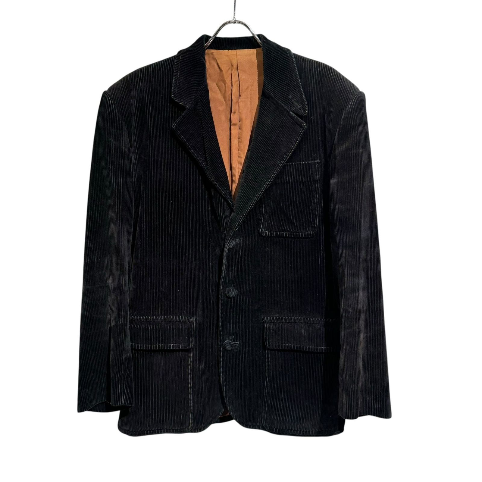 Jean Paul GAULTIER HOMME ジャンポールゴルチエオム PLM.BR.JG YA.1014 80～90s OLD コーデュロイジャケット メンズ ブラック 48