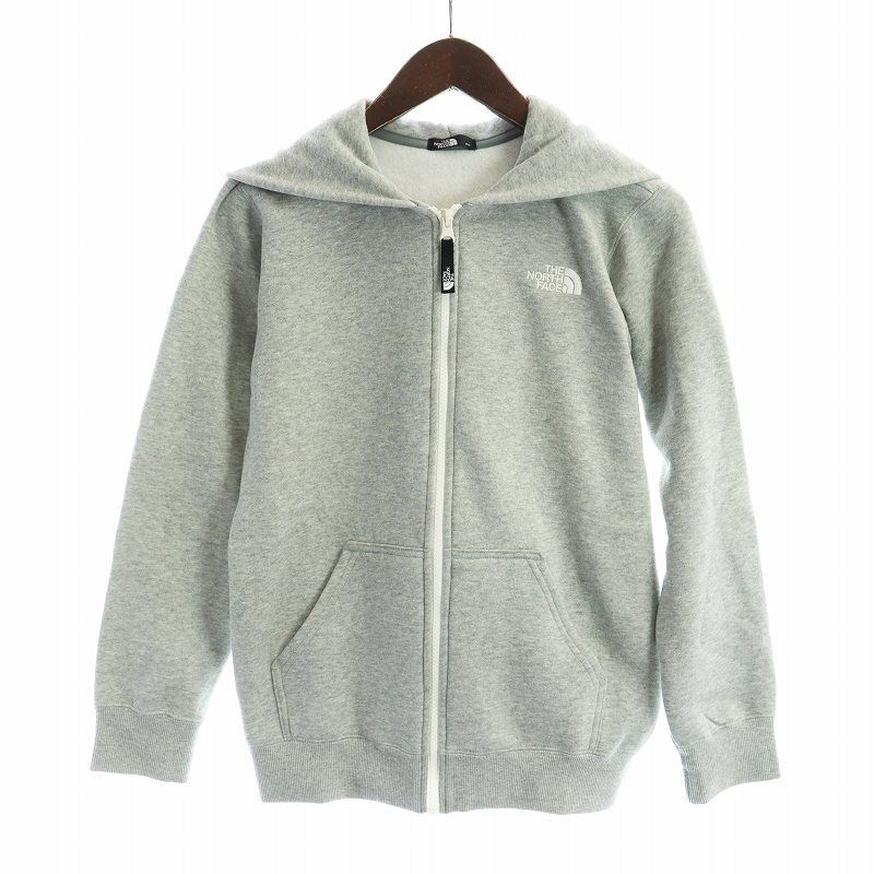 ザノースフェイス THE NORTH FACE リアビュー フルジップ フーディ パーカー 裏起毛 長袖 ロゴ 150 145-155cm グレー NTJ62261 GY19 |MQ