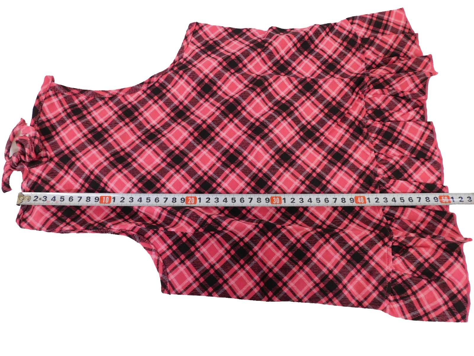 0620-09　チェック柄キャミソールピンク　ドッグウェア　犬服　6L　大型犬-4