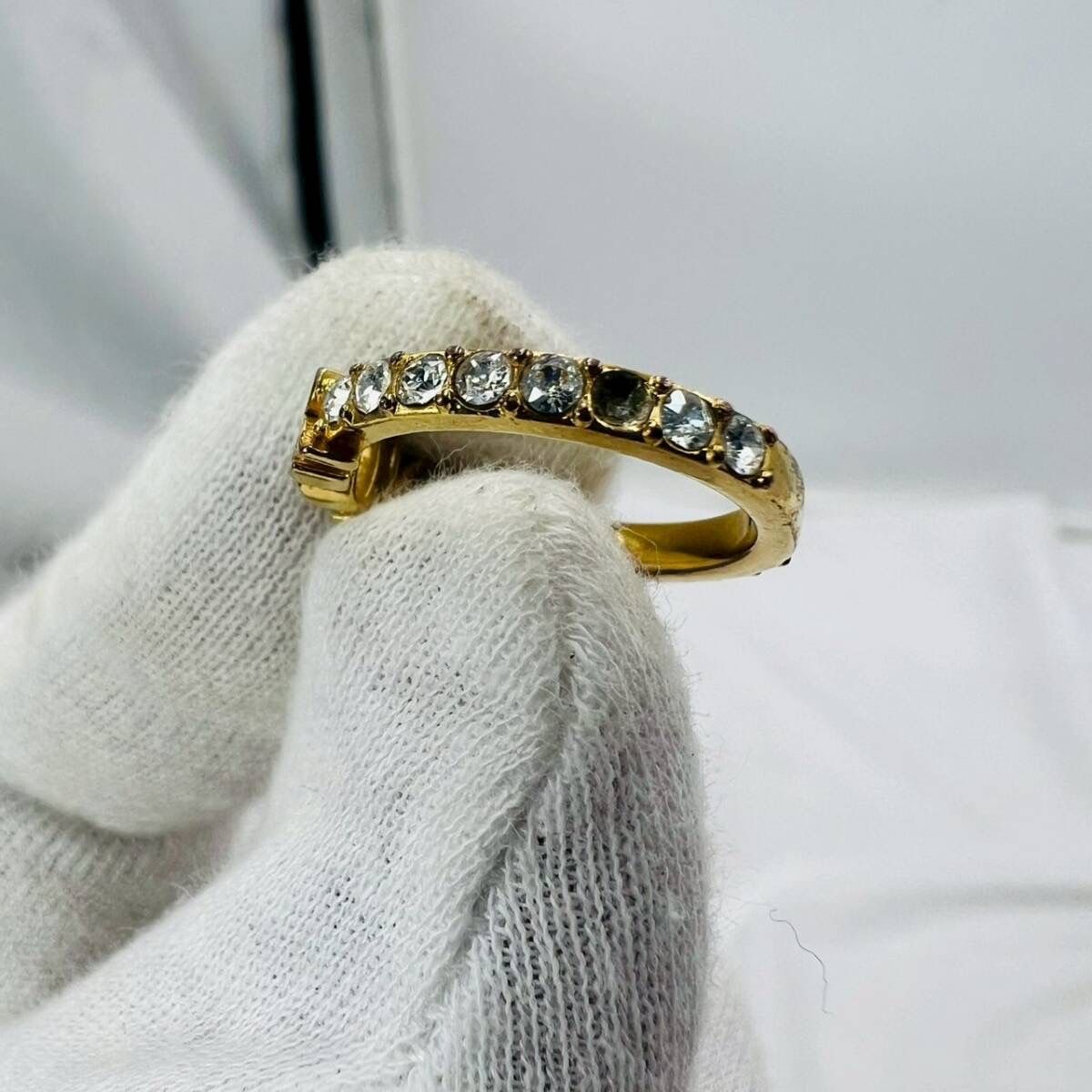 ❗️✨美品✨❗️】DIOR ディオール ロゴリング ゴールド S