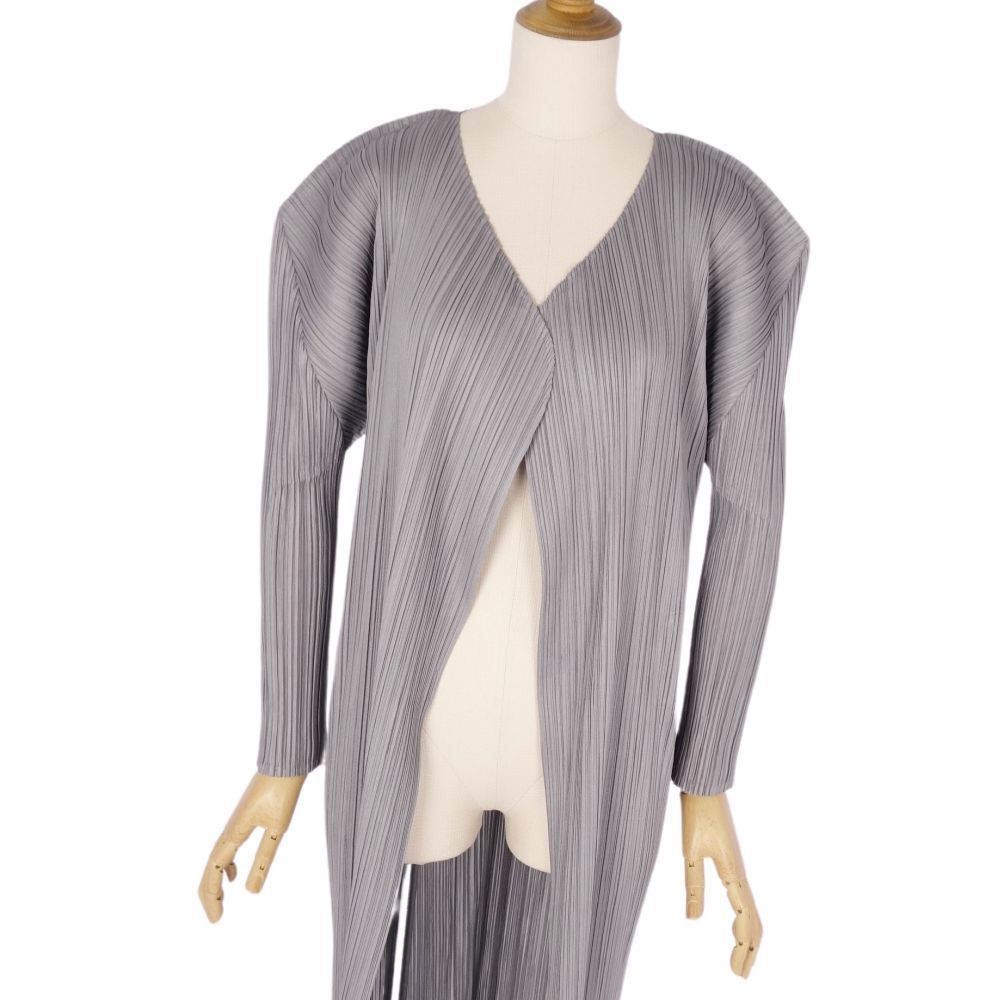 PLEATS PLEASE プリーツロングコート ダークグレー PLEATS PLEASE プリーツロングコート ダークグレー