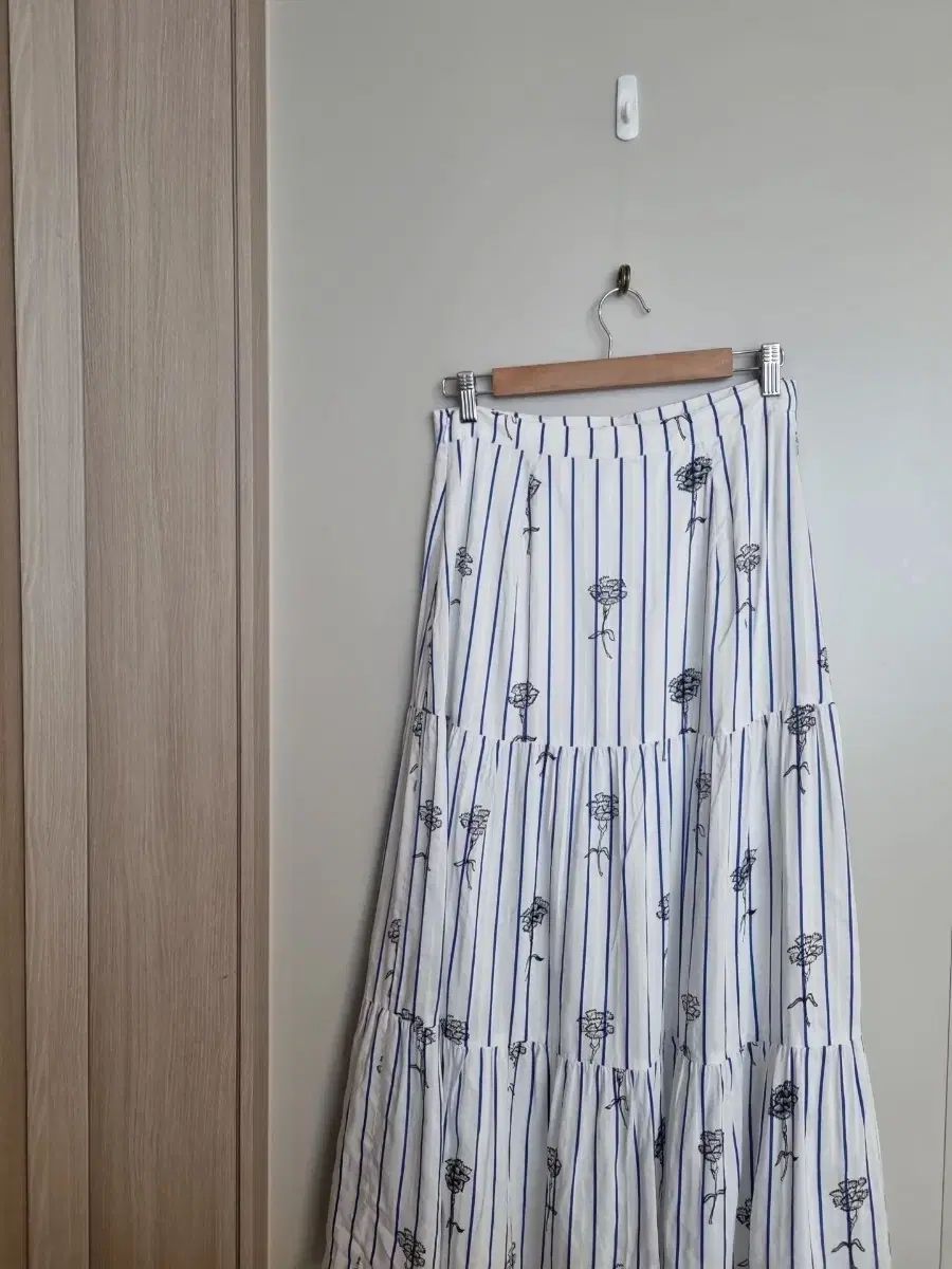 Club Monaco クラブモナコ ストライプ 花柄 ロング スカート