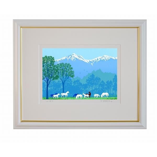 シルクスクリーン版画 吉岡浩太郎 四ッ 424X348mm シートのみ