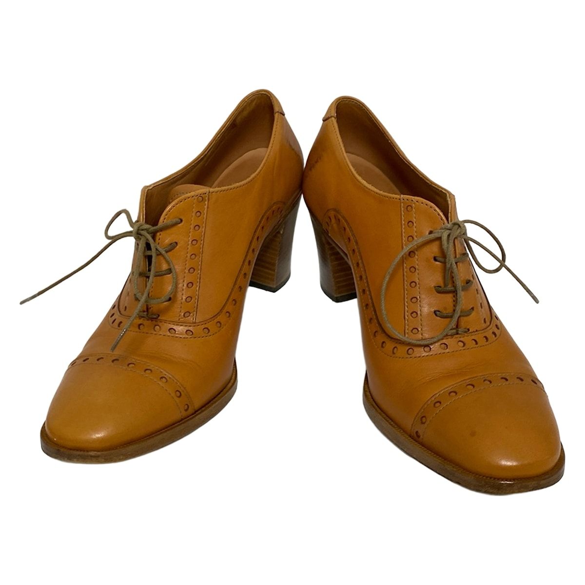 HESCHUNG エシュン ブーティ 41 2 レディース - ブラウン パンチング レザー