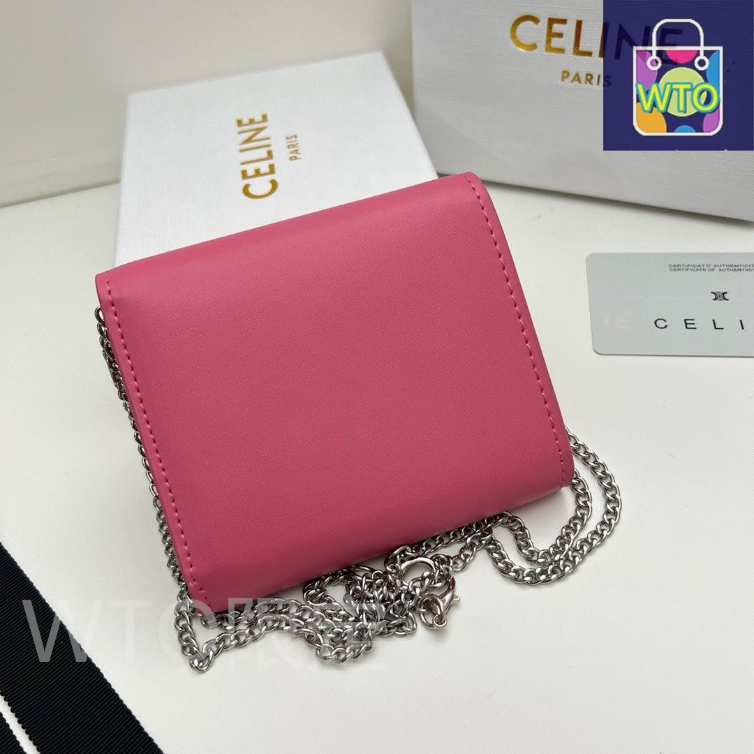 【直営】CELINE チェーンウォレット テキスタイル トリオンフ 本日限定】?Celine トリオンフ チェーンウォレット 10999 ? 高級