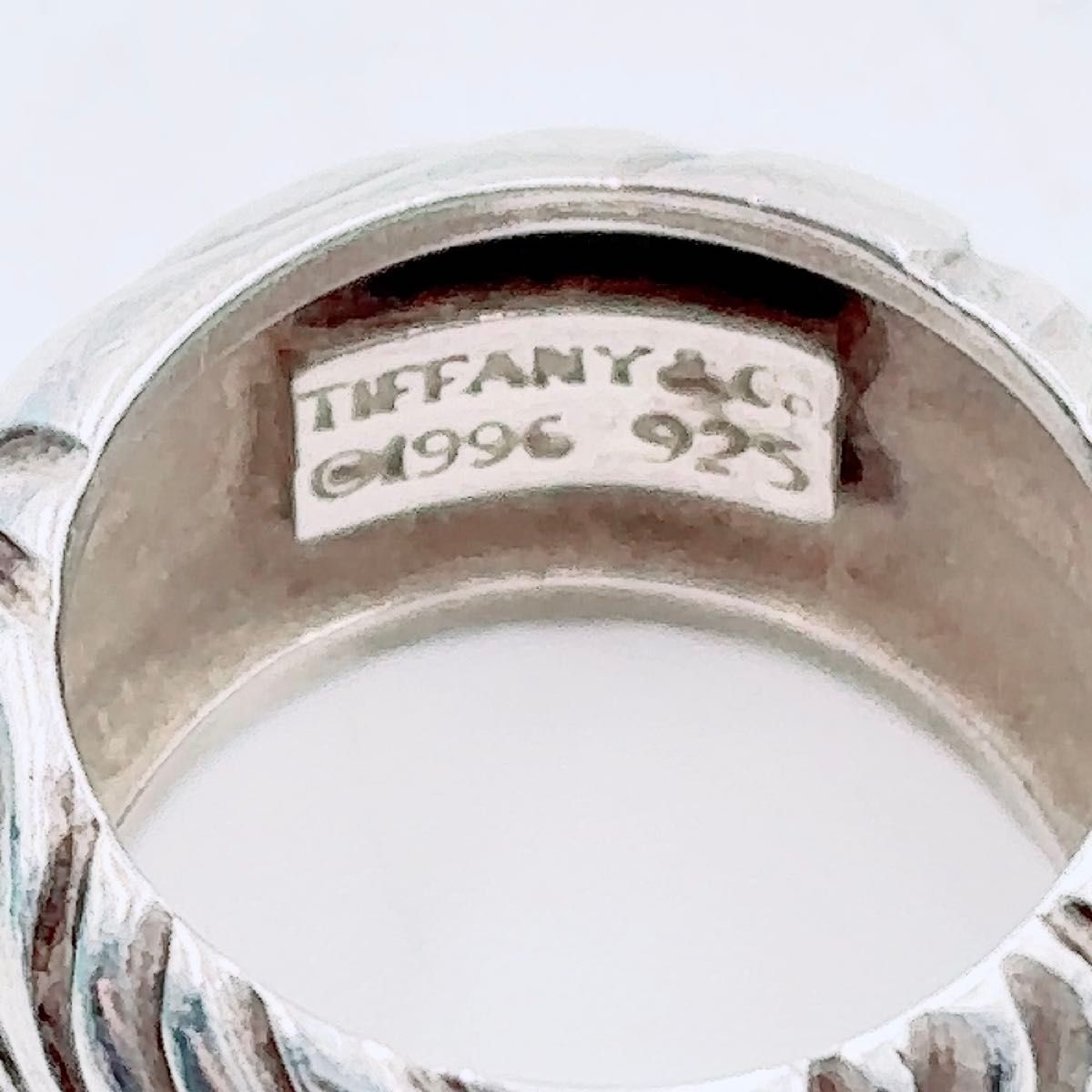 ティファニー TIFFANY 木目 モクメ ウェーブ リング ワイド