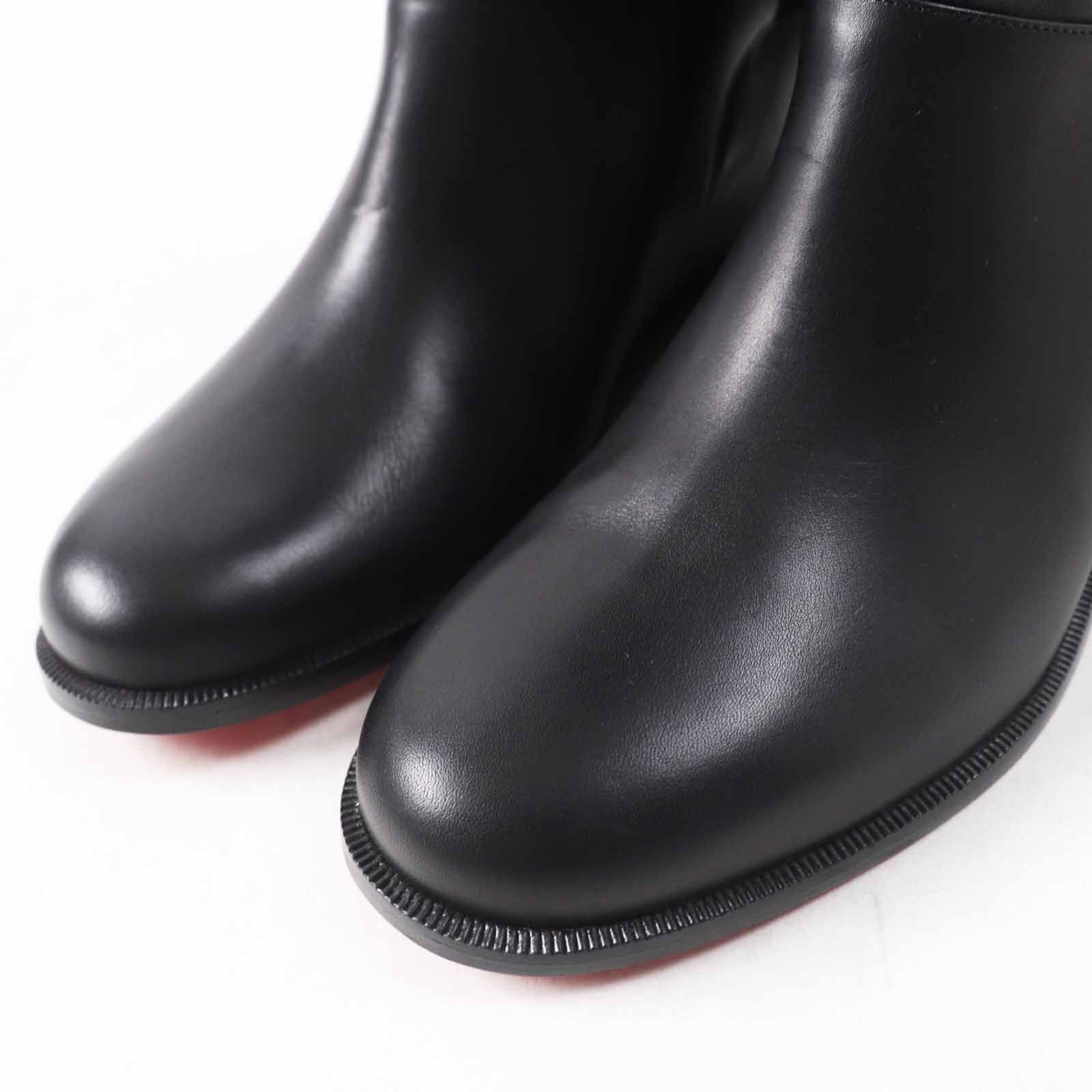 極美品Christian Louboutinレザーブーツ黒ブラック