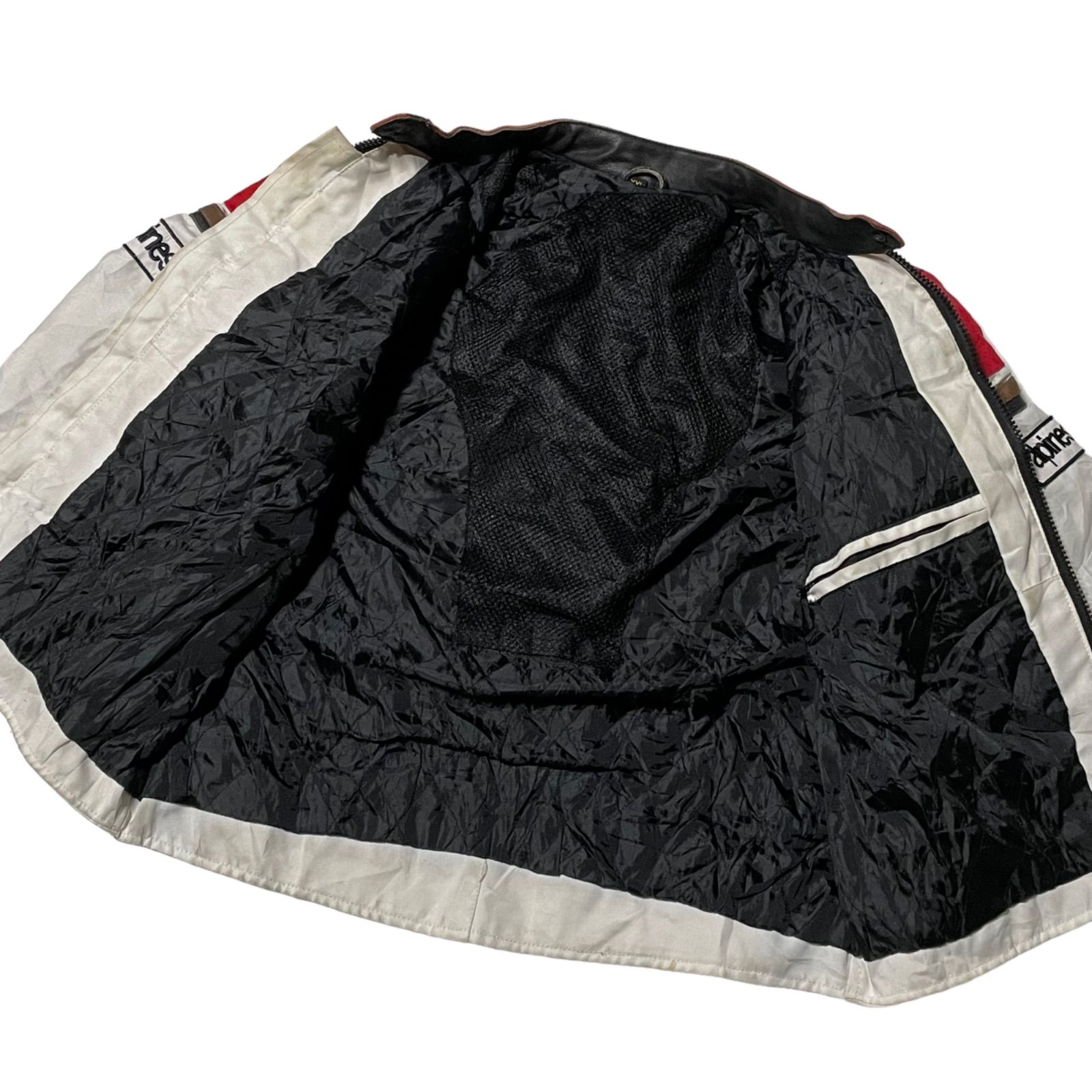 90's LUCKY STRIKE レザー レーシングジャケット - メルカリ