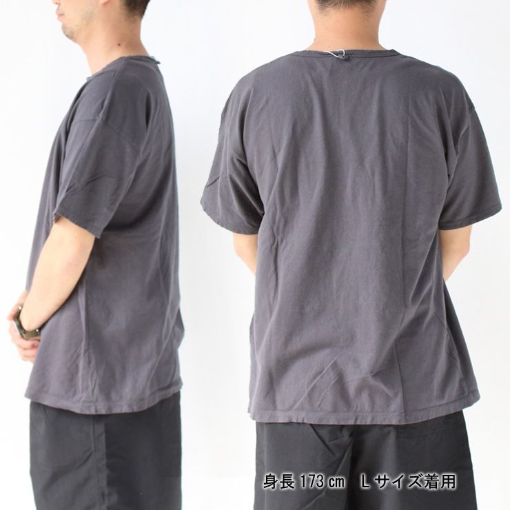 ホワイト 日本製 tシャツ メンズ 大きいサイズ レディース s m l xl 半袖 tシャツ DOWN ON THE CORNER S/S COTTON HEMP TEE SZ DOC040076