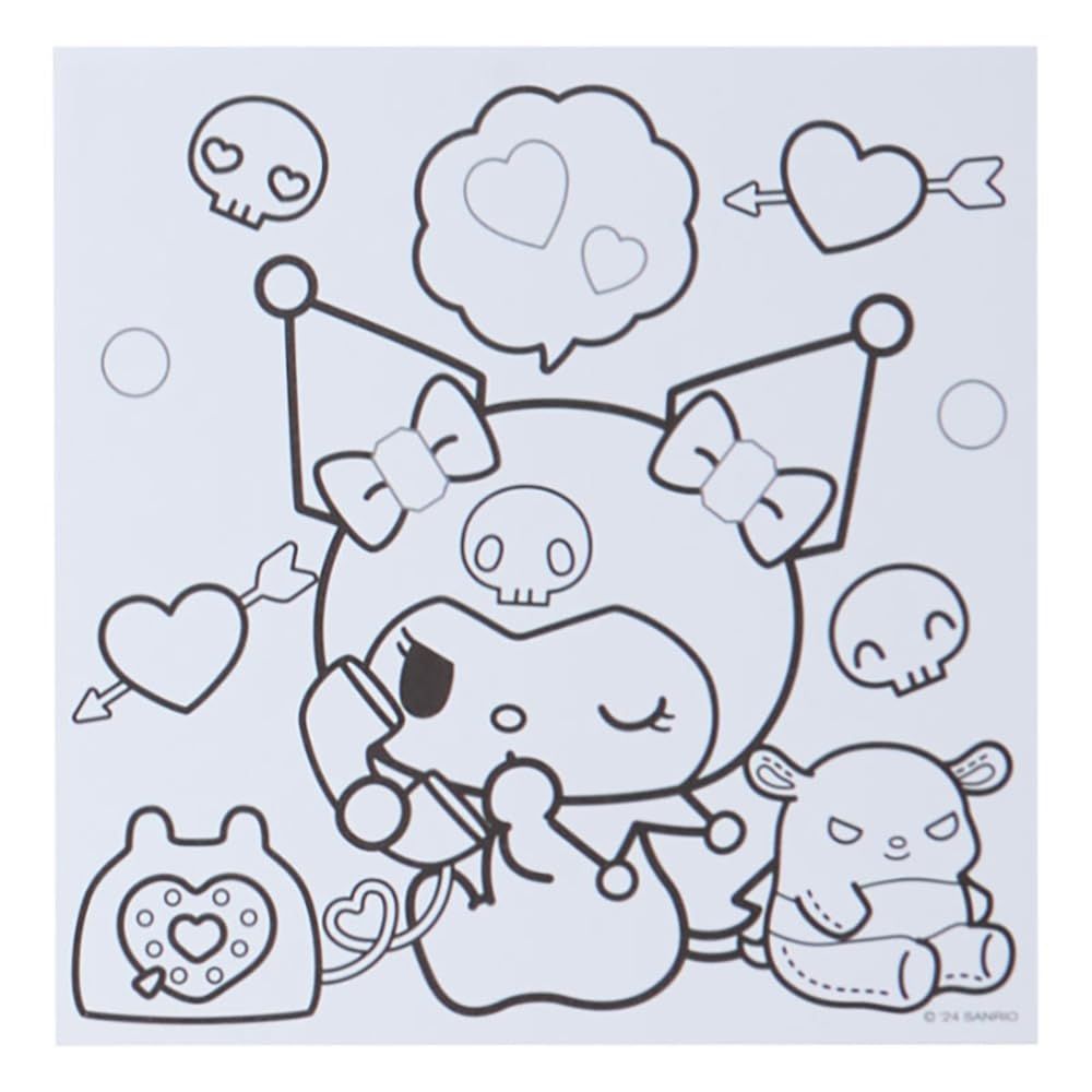 サンリオ(SANRIO) ぬりえ&シールセット ピンク 約幅16×奥行3×高