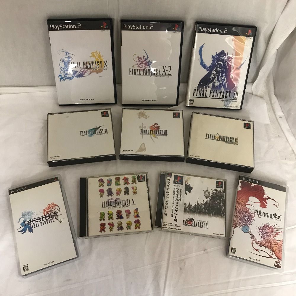 ☆ファイナルファンタジーセット [ FF 5,6,7,8,9,10,12,零式 ディシディア ] PSP PS1 PS2 Ⅴ Ⅵ Ⅶ Ⅷ Ⅸ X  X-2 Ⅺ Ⅻ 動作未確認 現状品 ばら売り返品交換不可【中古】 - メルカリ