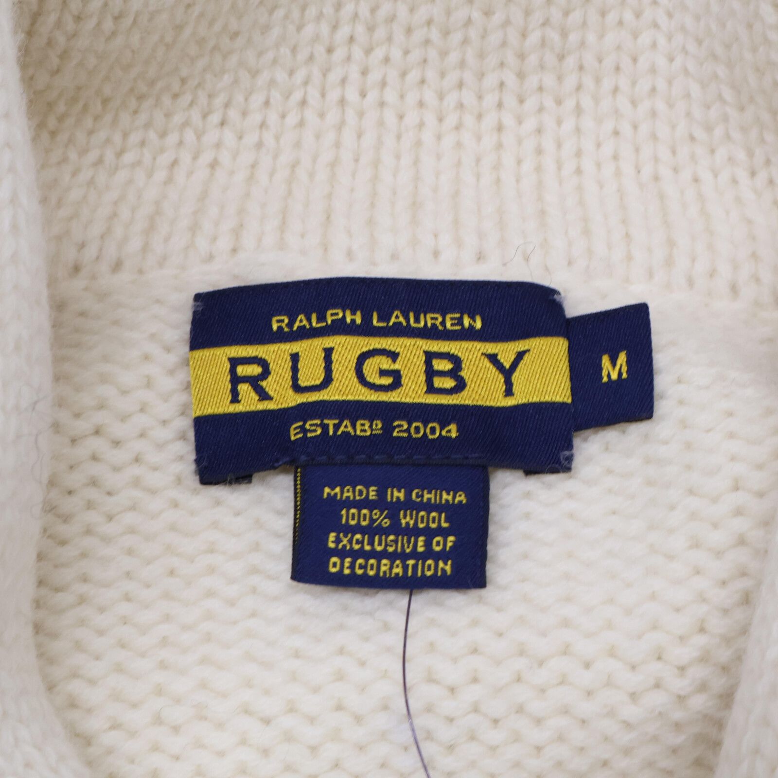 Ralph Lauren ラルフローレン ホワイト ウール100 スカル ショール  