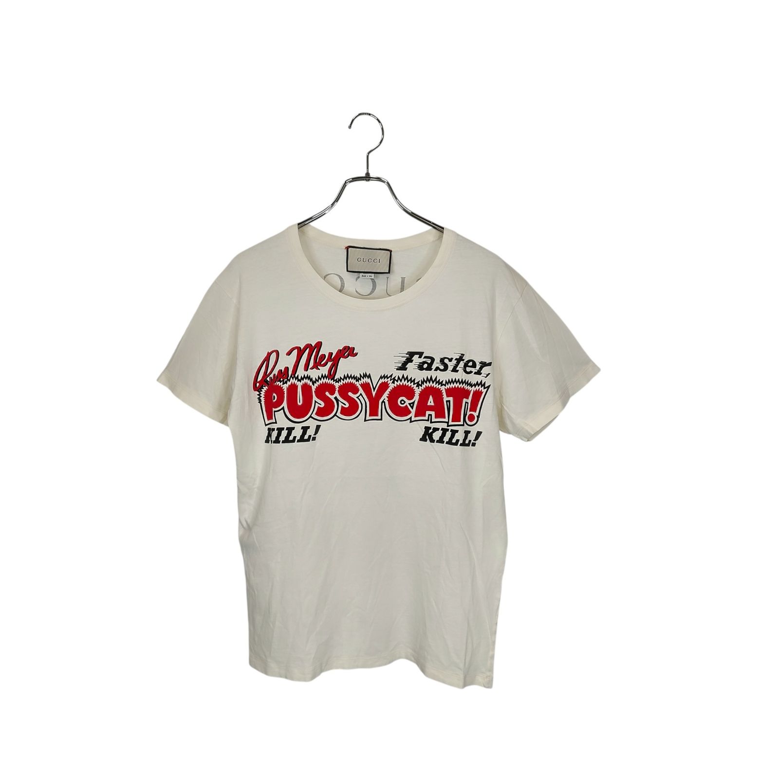3A28 希少 GUCCI グッチ プッシーキャットPUSSY CAT GUCCI グッチ 18SS PUSSYCAT Tシャツ 492347-X3Q33 S ホワイト