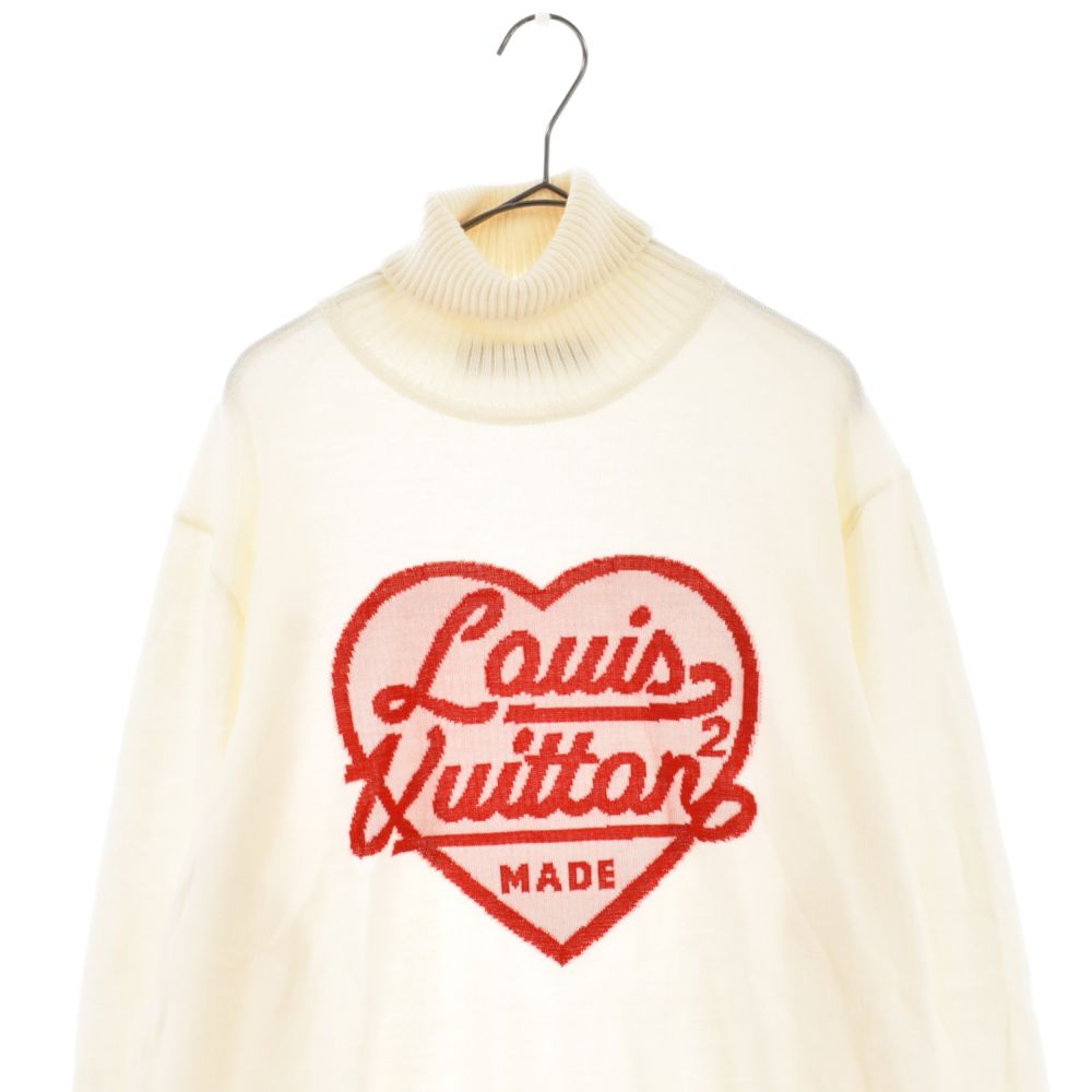 LOUIS VUITTON ルイヴィトン 22SS NIGO インタルシアハート タートルネックニット セーター ネイビー RM221M ZLL HMN05W