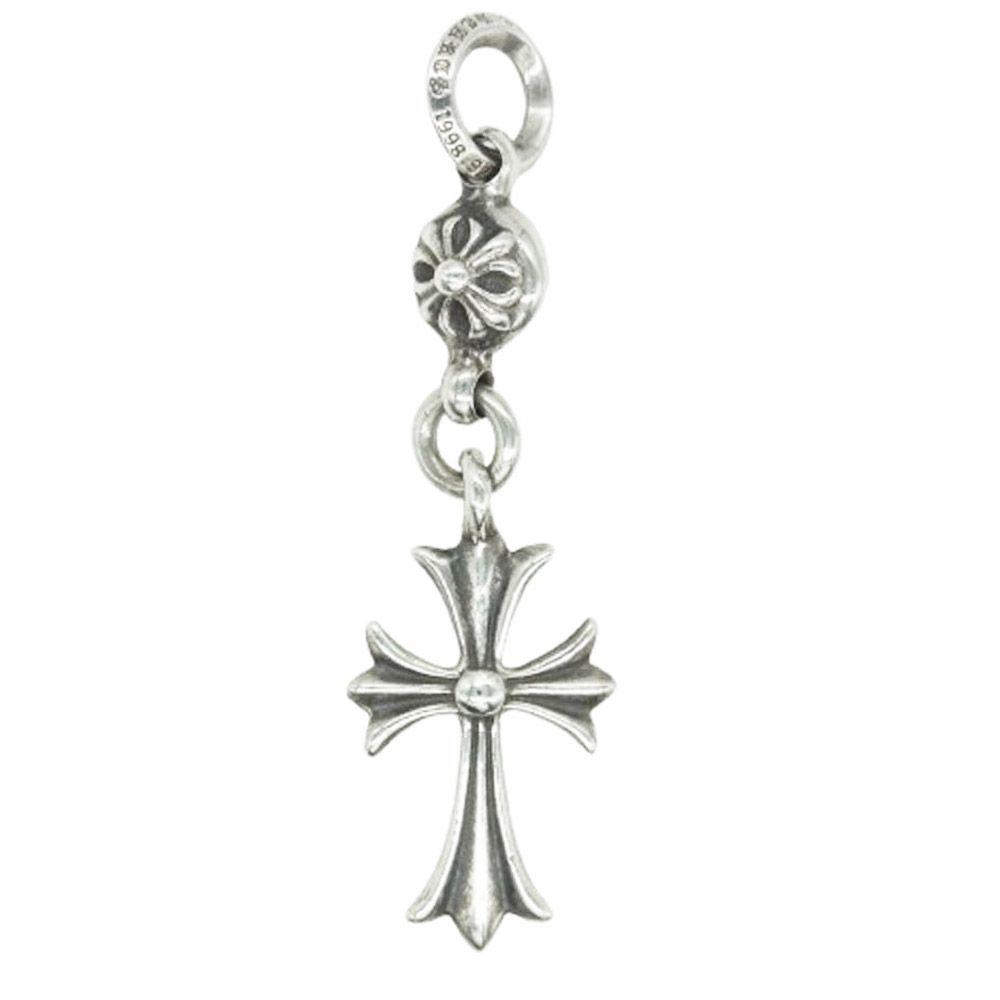 CHROME HEARTS クロムハーツ 原本無 CHARM 1B TINY CH CROSS チャーム 1ボール タイニーCH クロス ネックレス ペンダント シルバー系