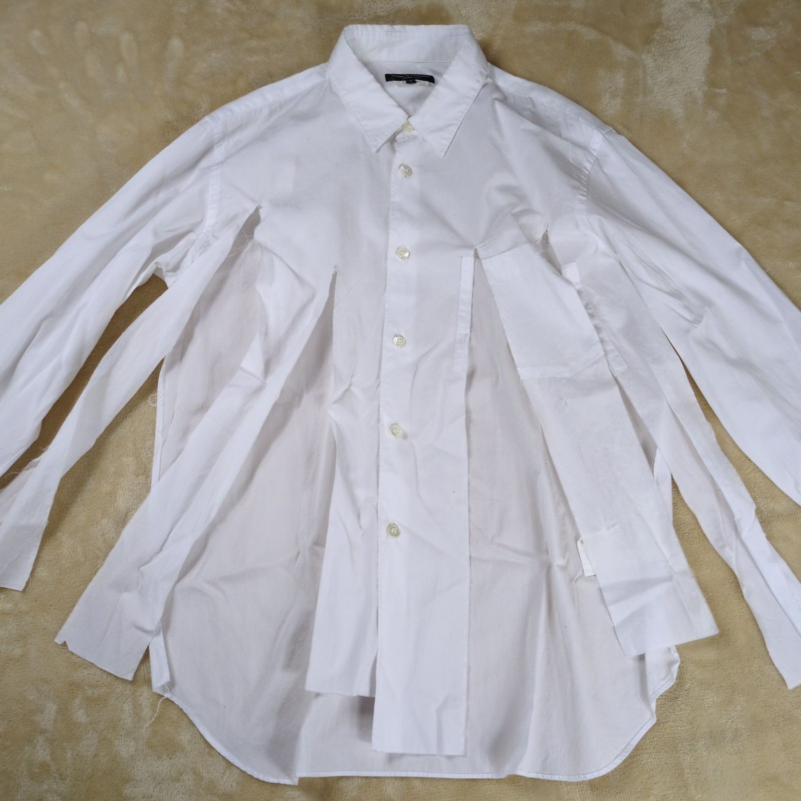 希少】コムデギャルソンオムプリュス 短冊 カッティングシャツ S 