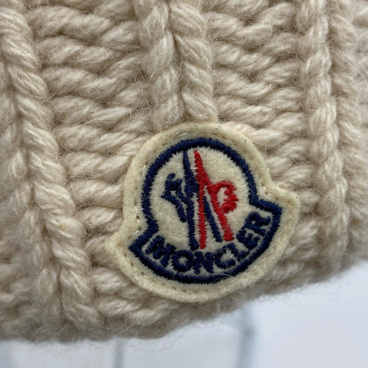 h21《美品》 MONCLER モンクレール 23年 ロゴパッチ カシミヤ