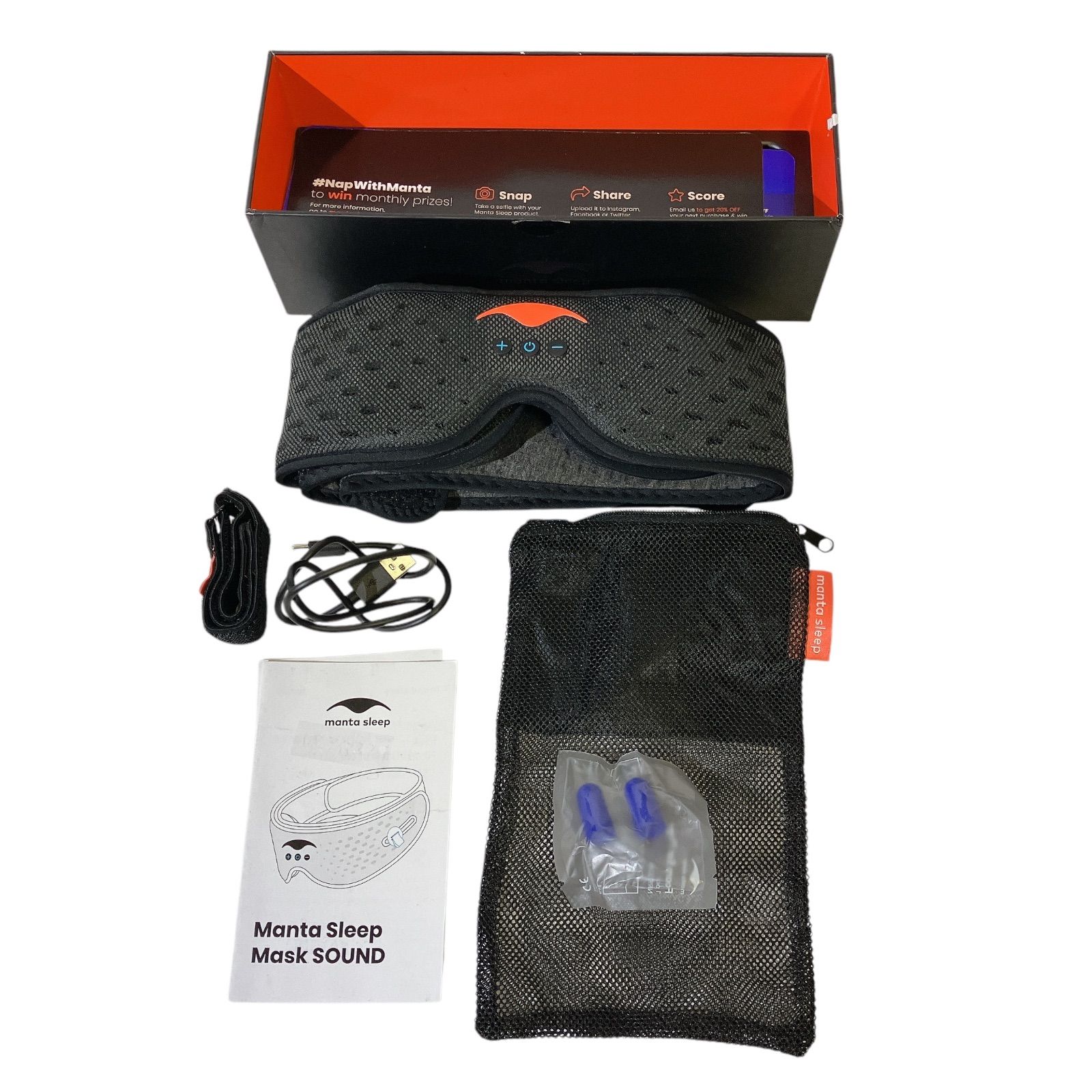 Manta Sleep Manta SOUND Sleep Mask マンタサウンドスリープマスク ブラック