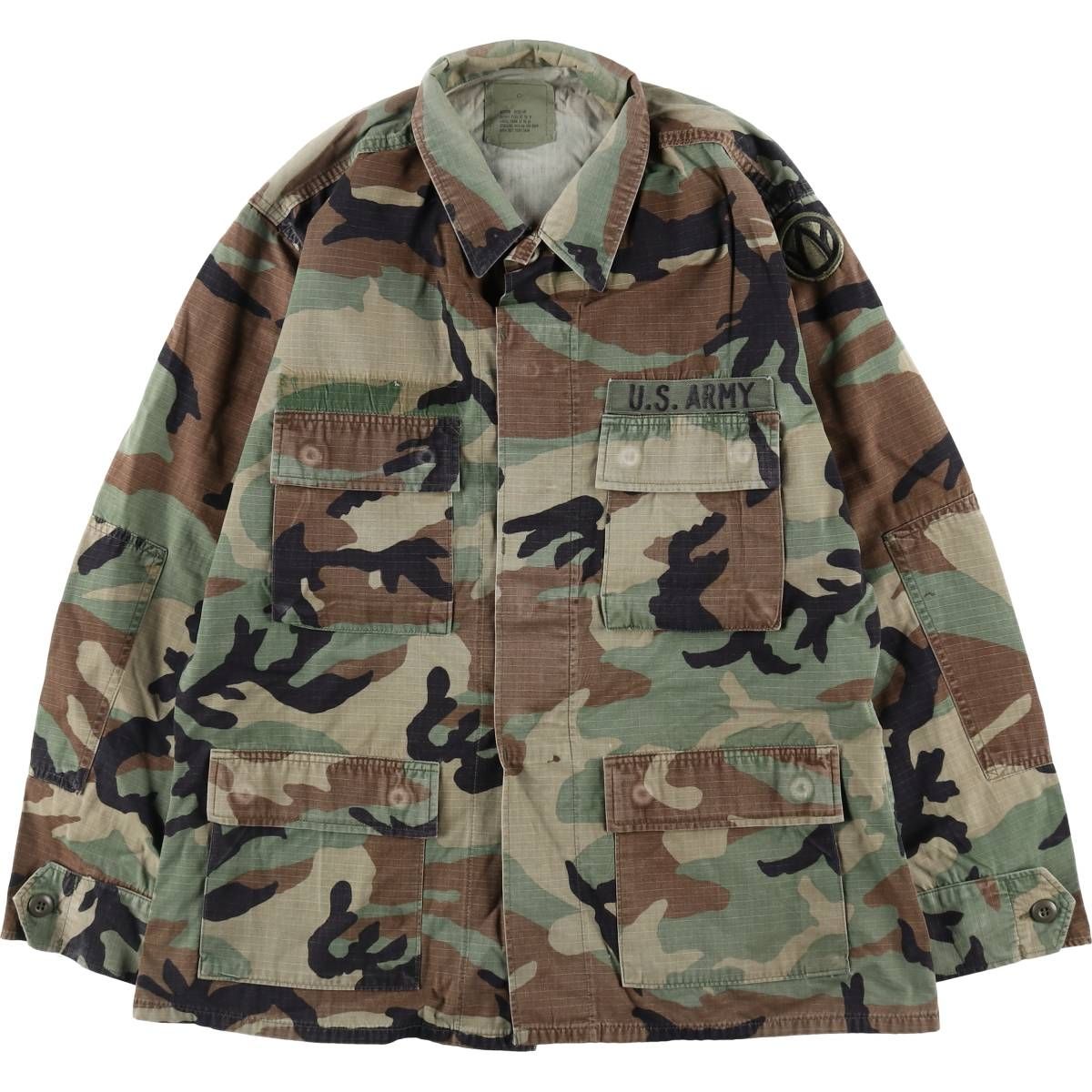 古着 米軍実品 90年代 迷彩柄 ウッドランドカモ B.D.U ミリタリージャケット USA製 MEDIUM-REGULAR メンズM相当 ヴィンテージ/eaa514864