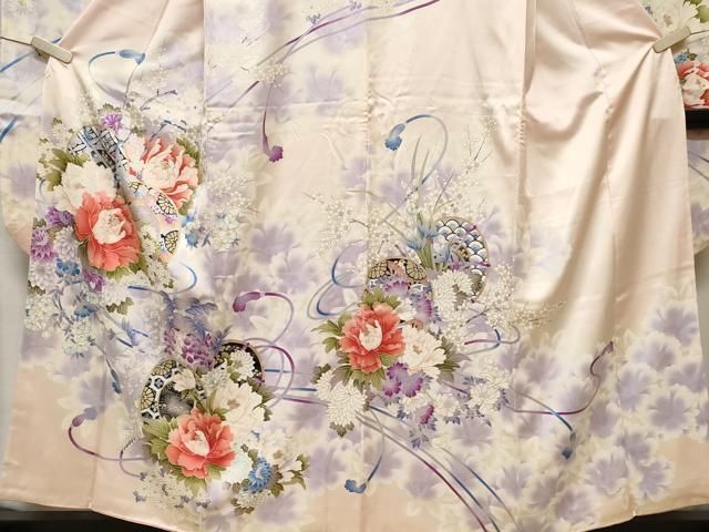 平和屋着物□豪華振袖 駒刺繍 鼓 草花文 暈し染め 金彩 正絹