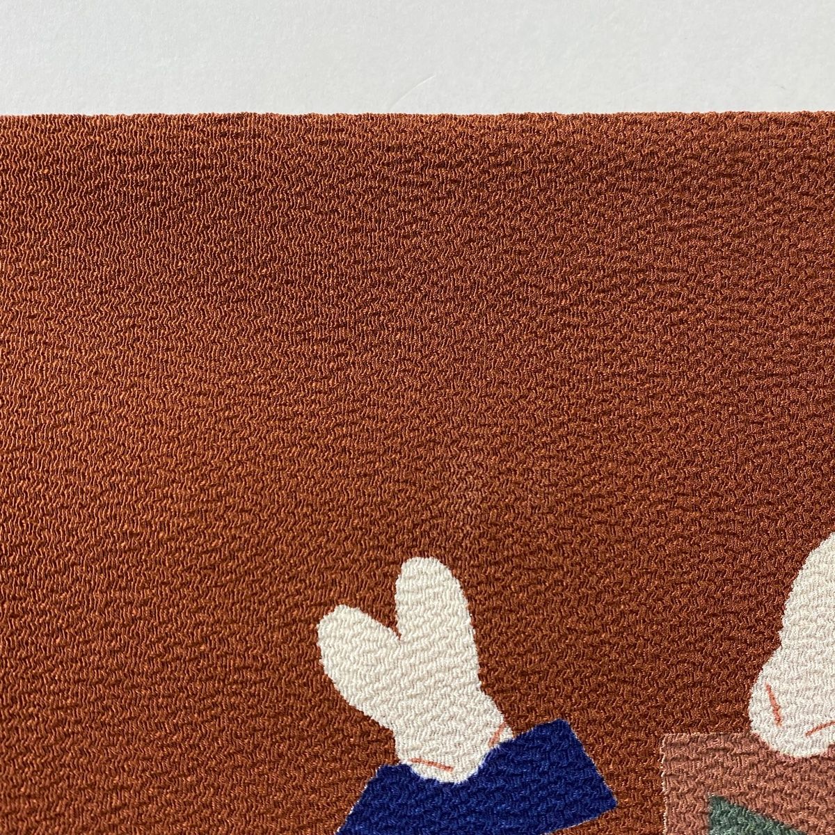 名古屋帯　縮緬　正絹　うさぎ　えんじ色 名古屋帯 美品 名品 うさぎ 月 縮緬 赤茶 正絹 【中古】 - メルカリ