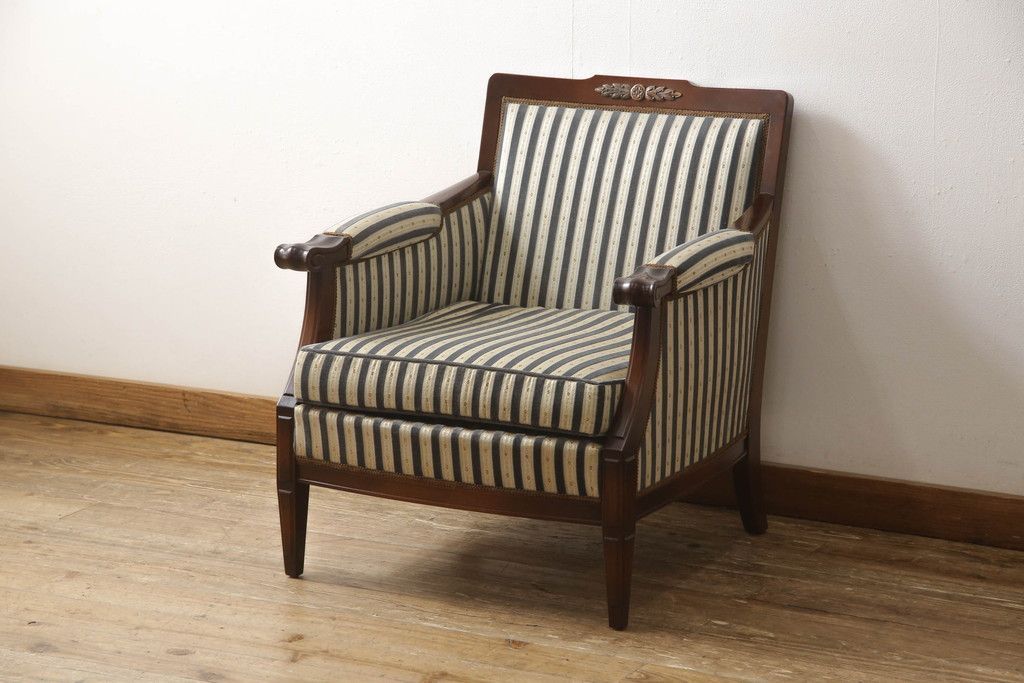 687 美品 神戸元町家具 メープル不二屋 1人掛けソファ30万① GMHK675