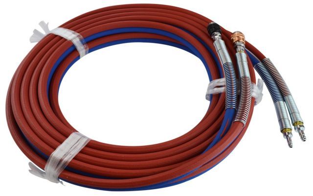 SUZUKID 細径ツインガスホース 10m 酸素内径5φ アセチレン内径5φ ワンタッチ継手 スプリング付 W-290