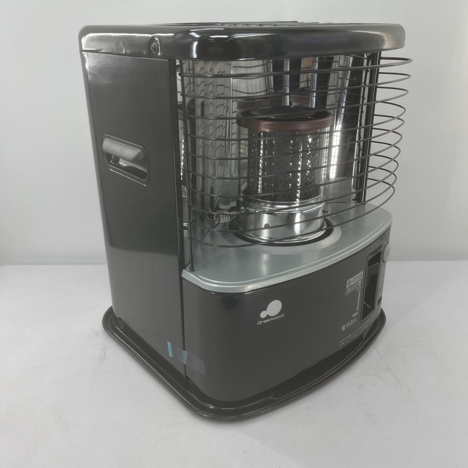 グリーンウッド Greenwood 石油ストーブ GKP-P249N 自然通気形開放式 木造7畳 コンクリ9畳 製 ブラック