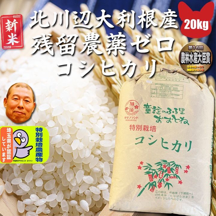 ナガマリ7037様専用 無農薬コシヒカリ玄米20kg(5kg×4)令和2年産 | imt