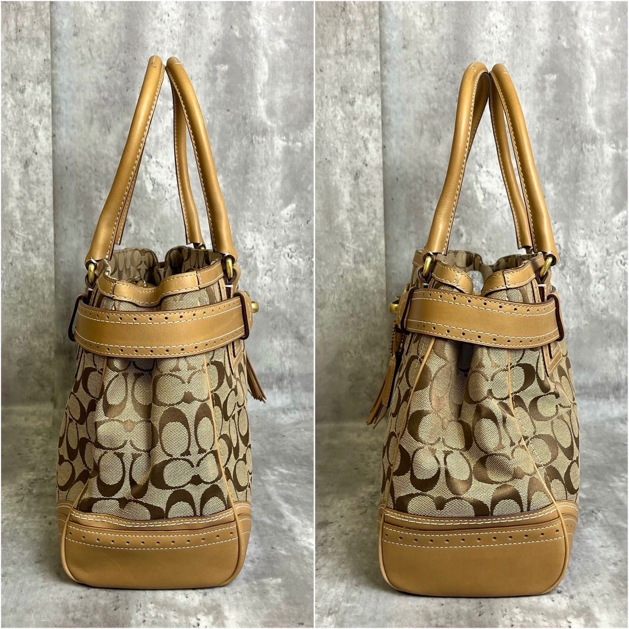 ✨良品✨ COACH コーチ ハンドバッグ トートバッグ ハンプトンズ 