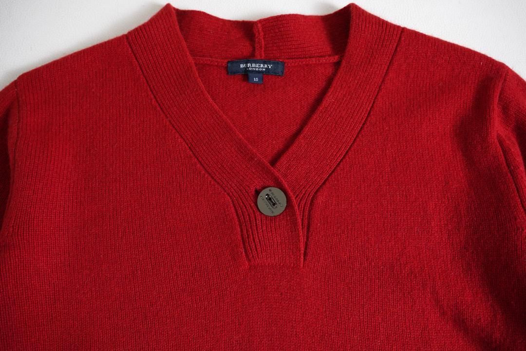 661y*大きい15号 バーバリーロンドン ウールカシミヤ混 Vネックニット. 661y*大きい15号 バーバリーロンドン ウールカシミヤ混 Vネックニット