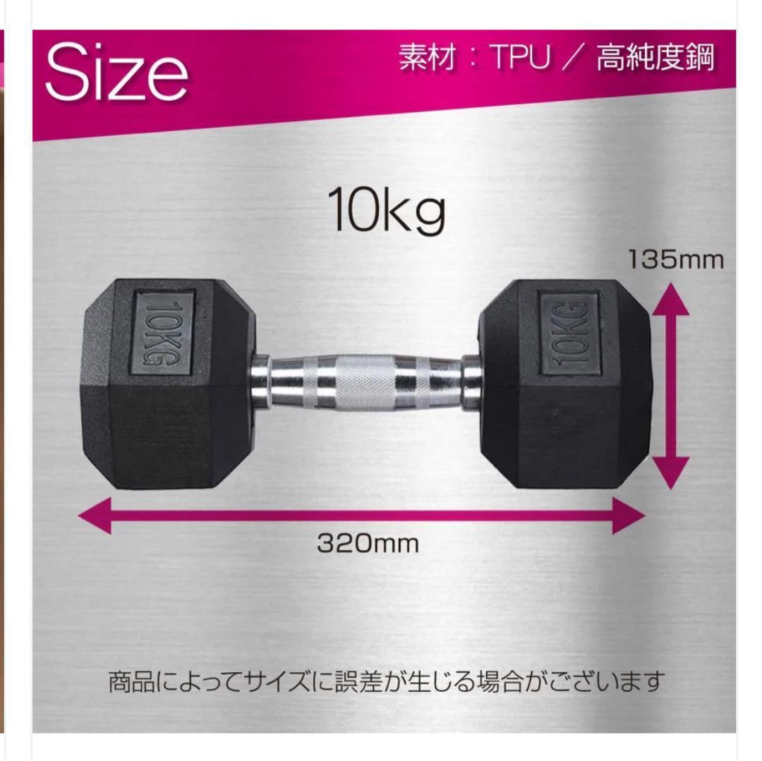 ☆新品商品 ☆10kg ダンベル 2個セット プロ使用 鉄アレイ
