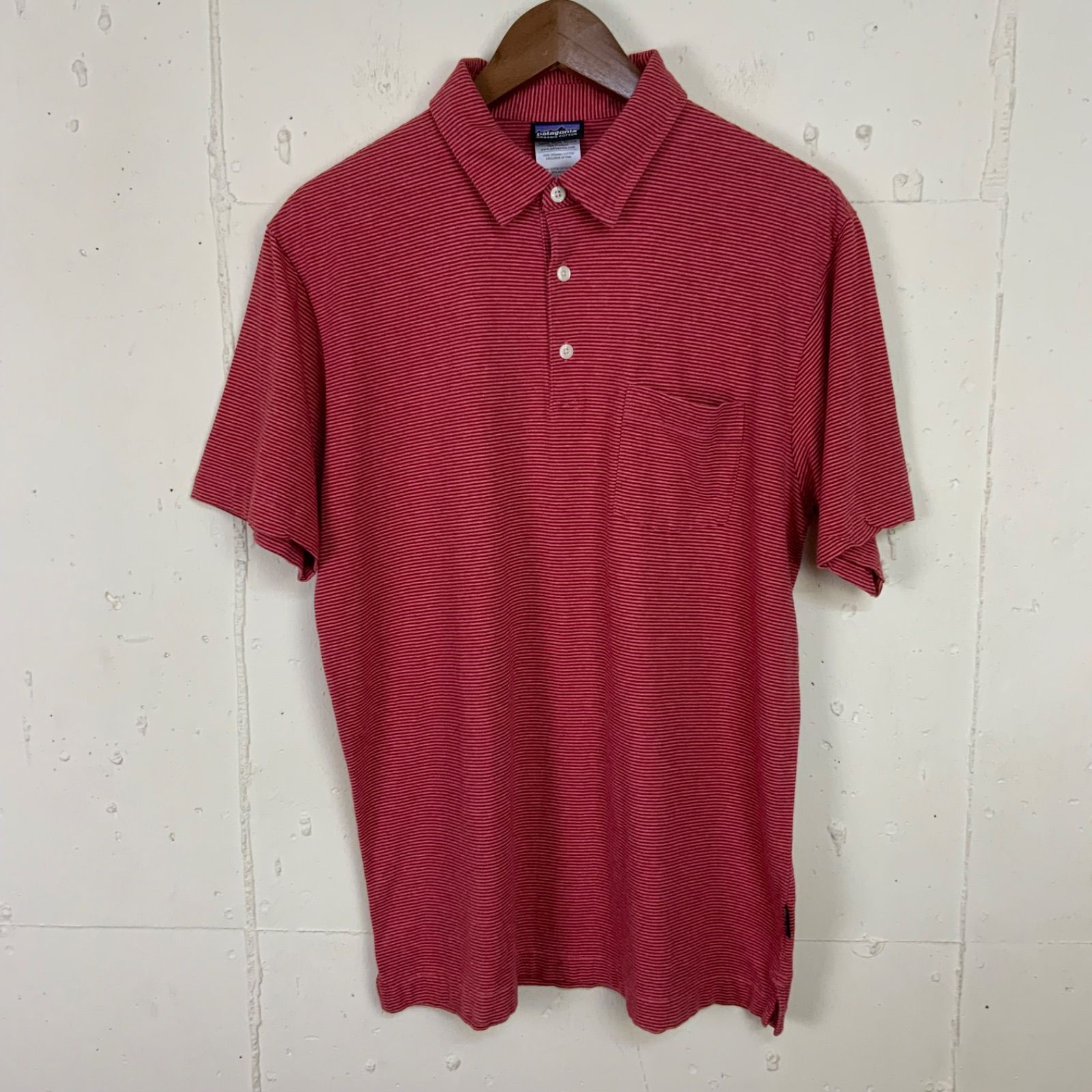 PATAGONIA パタゴニア半袖ポロシャツ ボーダー柄 古着 Mサイズ 