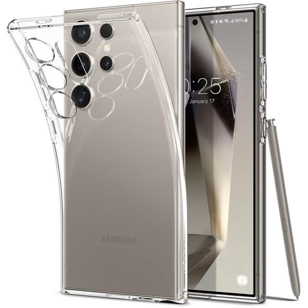クリスタル・クリア Spigen Galaxy S24 Ultra ケース クリア SC-52E | SCG26 TPUカバー 超薄型 超軽量 米軍MIL規格取得 リキッド・クリスタル ACS07283 (クリスタル・クリア)