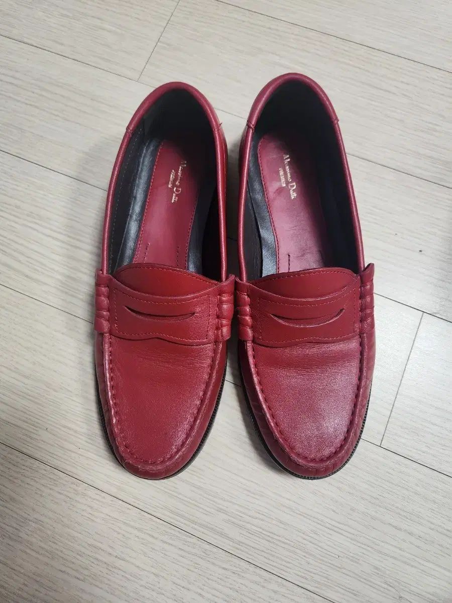 Massimo Dutti マッシモドゥッティ プレミアム レディース レッド ローファー