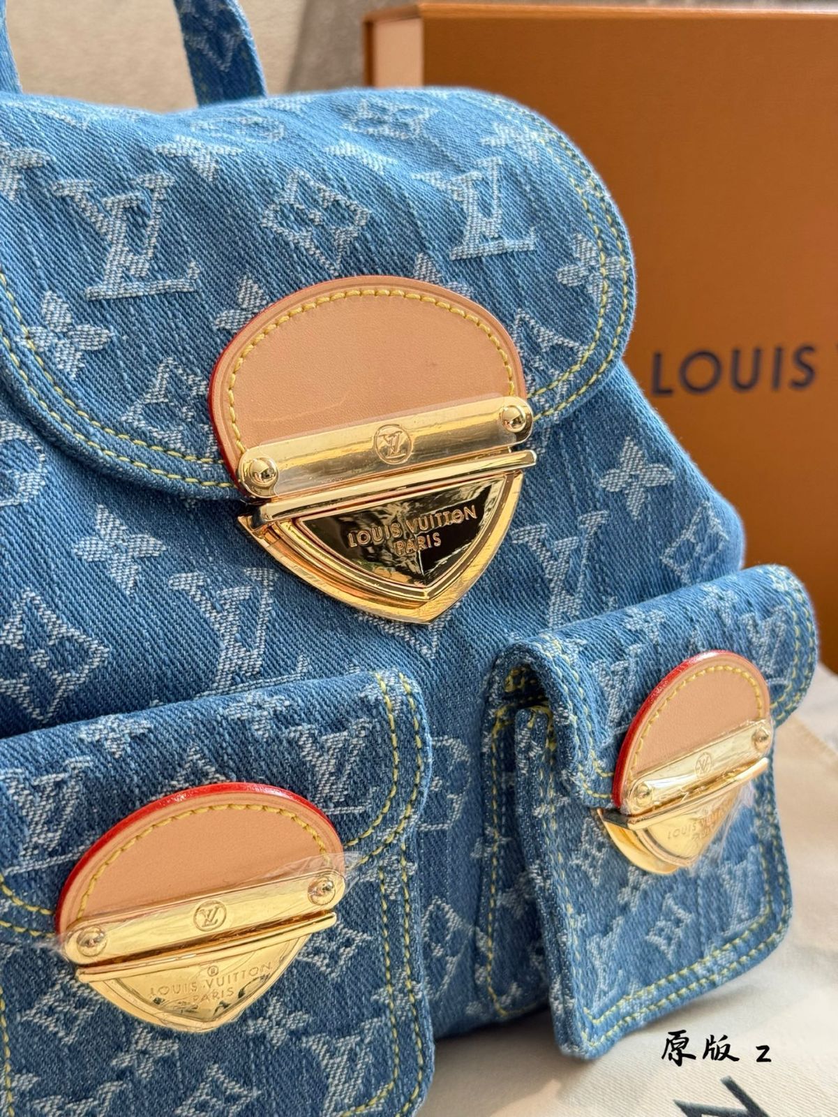 今日特価】Louis Vuitton モノグラムデニム ブルー トートバッグ