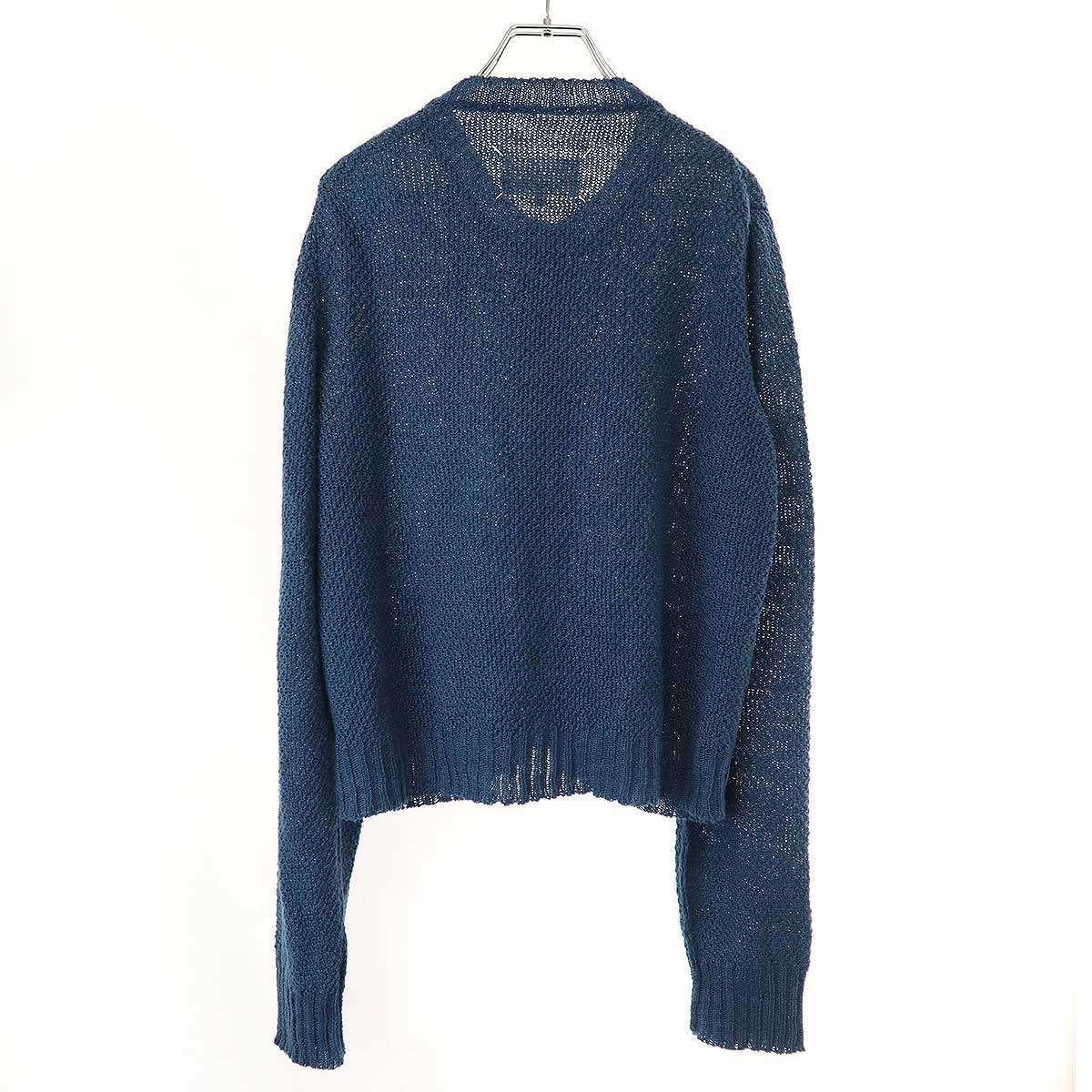 Maison Margiela 1 10 メゾン マルジェラ 23 SS ローゲージヘンプニットカーディガン ブルー M