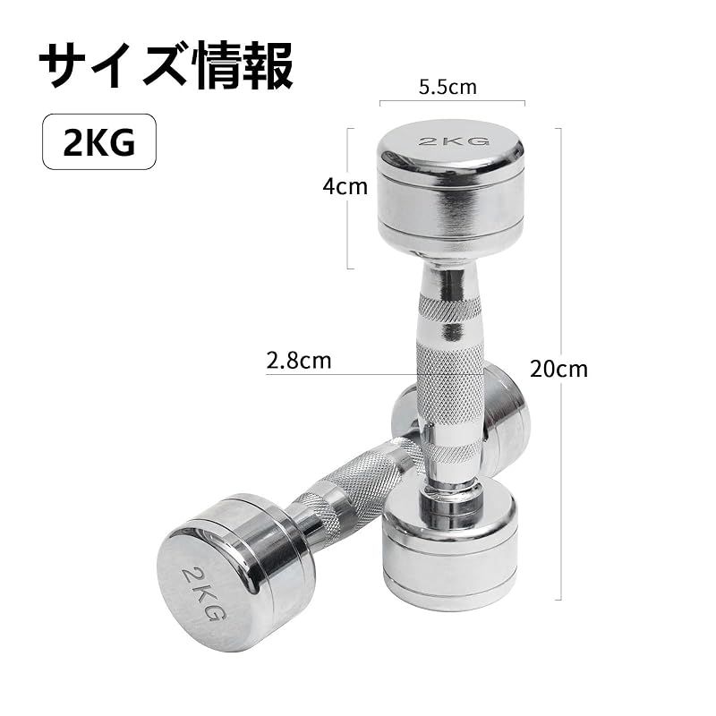 RITFIT ダンベル ステンレス製 2kg/4kg/6kg/8kg 筋トレ ホーム RITFIT ダンベル ステンレス製 2kg/4kg/6kg/8kg 筋トレ ホーム