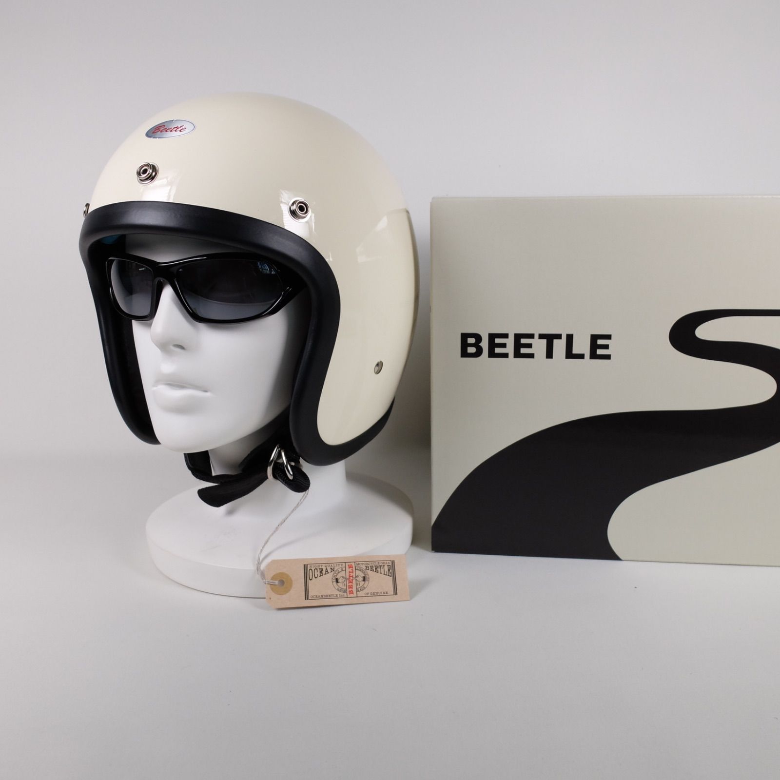 OCEAN BEETLE|オーシャンビートル|L.A.C-2|エルエーシー2|アイボリー|ivory|ビートル|ヘルメット|ジェットヘルメット|ジェッペル|チョッパーヘルメット