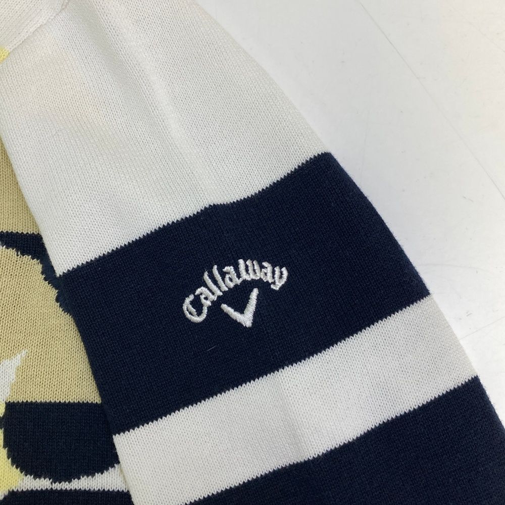 サイズ M CALLAWAY キャロウェイ 2025年モデル ニットセーター ボーダー柄 ホワイト系 240101530930 ゴルフウェア レディース ストスト USTAUSTRALIA_COM_AU