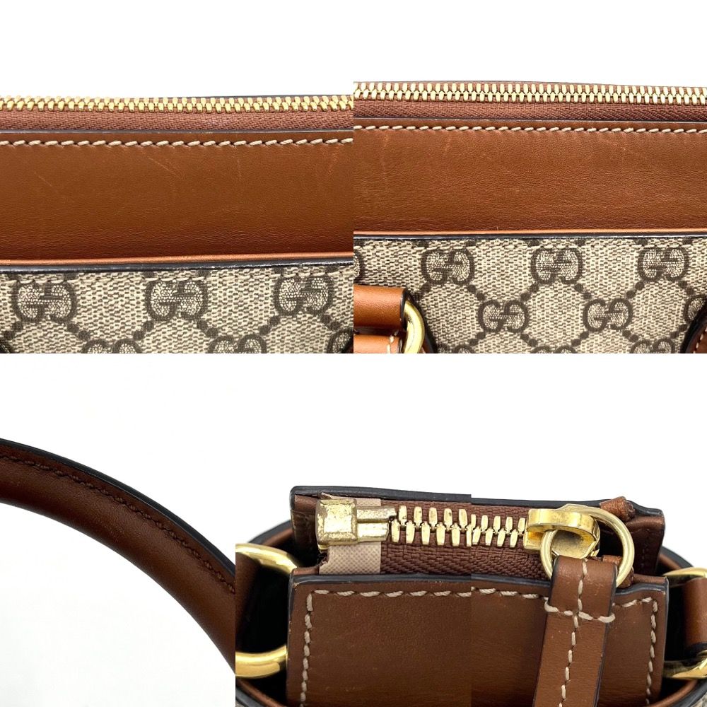 【GUCCI】グッチ　2way　ハンドバッグ　ショルダーバッグ　茶色　6248 グッチ 2WAY レディース ミニトートバッグ ハンドバッグ