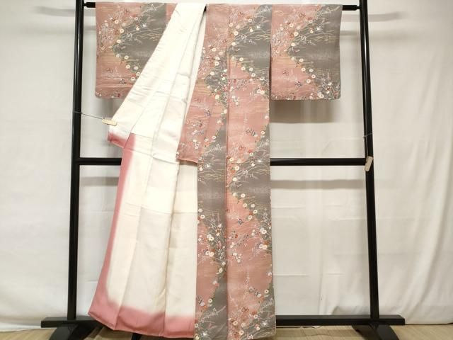 平和屋着物□上質な小紋 更紗花文 正絹 逸品 CAAV1590kb