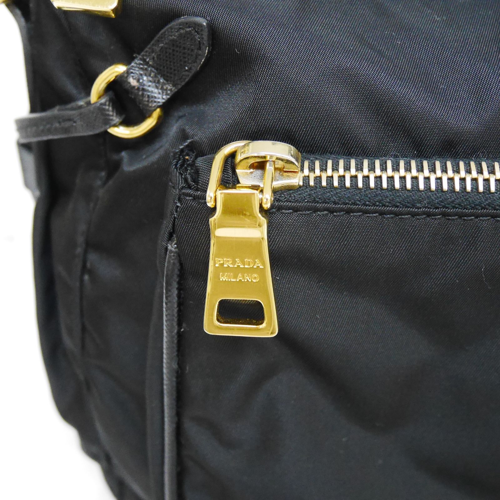 PRADAプラダ ショルダーバッグ ナイロン BT0689 TESSUTO+SAFFIAN NERO